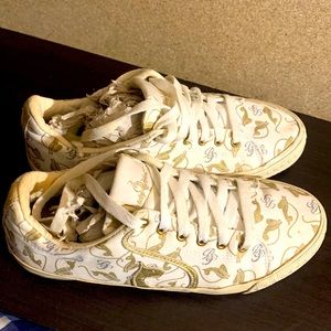 Baby Phat White And Gold Fashion Sneakers